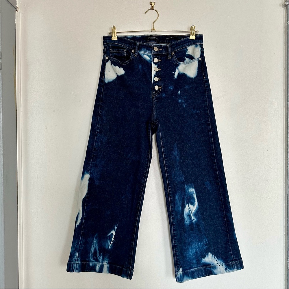 Banana Republic • High Rise Wide Leg Crop Jean in Tie Dye Wash • 29